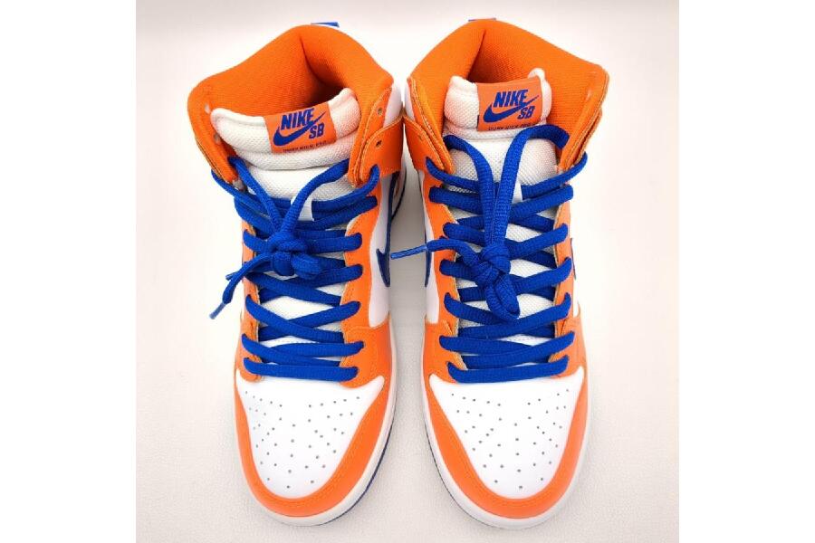 ナイキ ダンクハイ AH0471-841 スニーカー オレンジ×ホワイト SIZE
