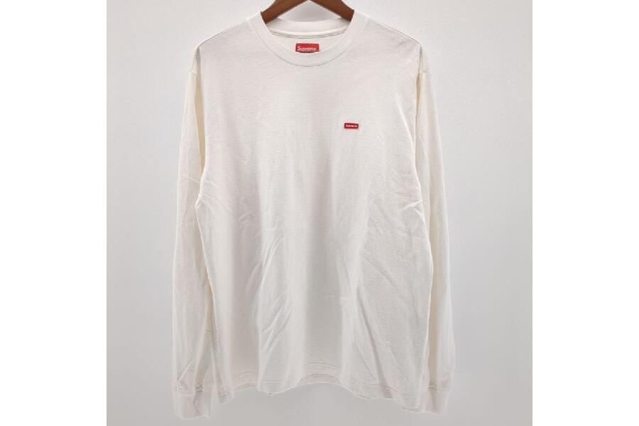 シュプリーム 長袖Tシャツ ホワイト SIZE S スモールボックスロゴ ロン