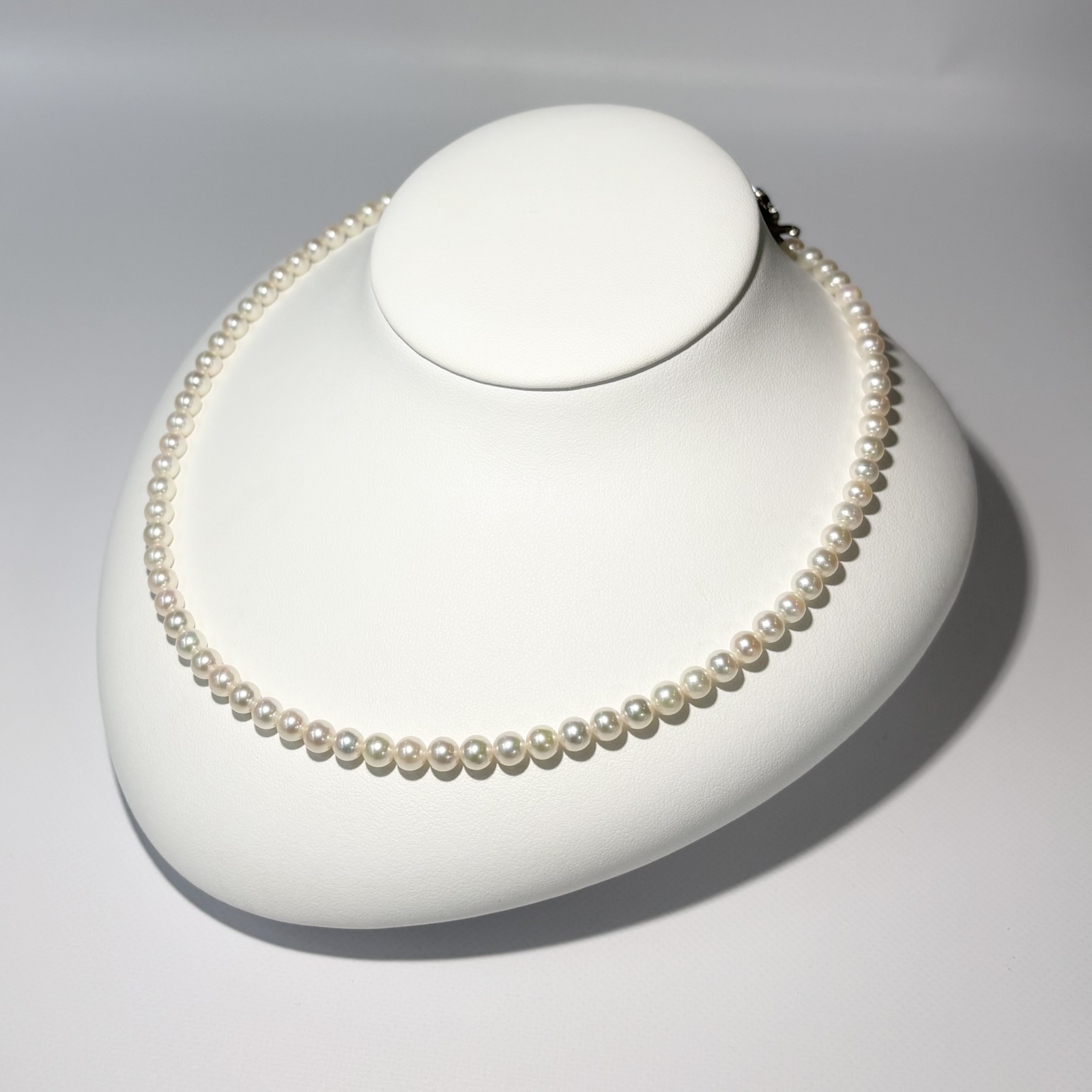 アコヤ真珠 ベビーパールネックレス 5-5.5mm ホワイト シルバー製 約