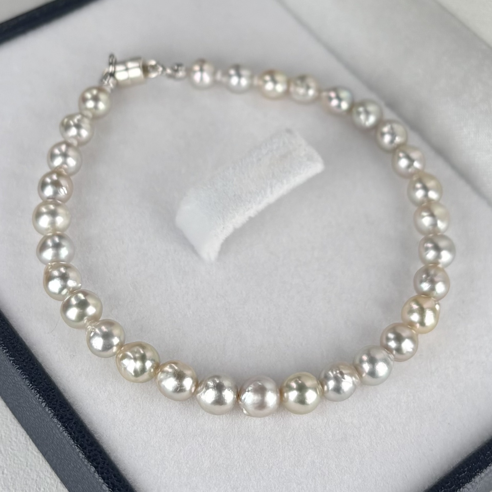 アコヤ真珠 パールブレスレット バロック 5-5.5mm ナチュラルグレー