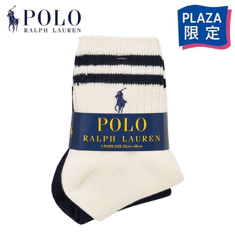 POLO RALPH LAUREN ポロ ラルフ ローレン 2Pラインソックス アイボリー