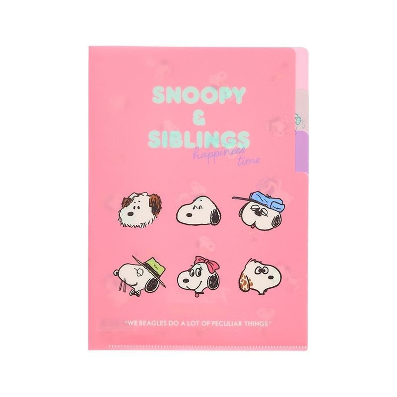 スヌーピー PEANUTS クリアファイルA5 3ポケット PEANUTS