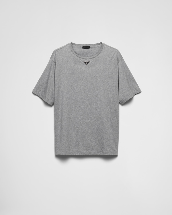 Grey Cotton T-shirt | PRADA
