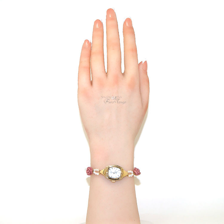 腕時計 薔薇 バラ 天然石 商品詳細｜天然石アクセサリー 通販