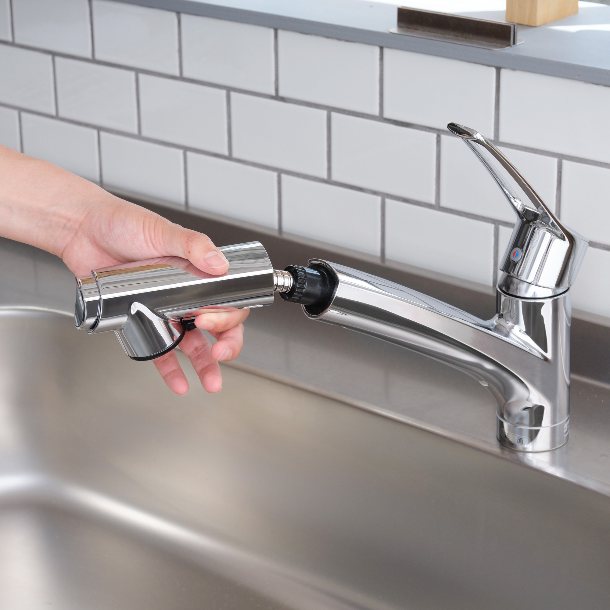 クロームメッキ水栓 シングルシャワー混合栓 | KB-PT002-09-G245