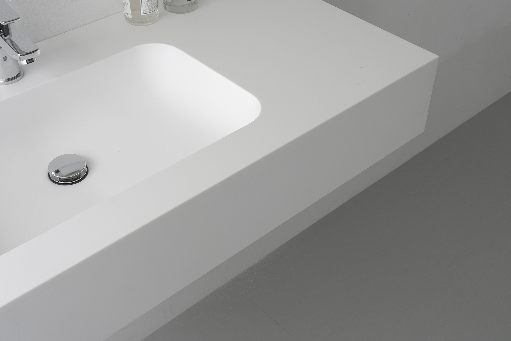 人工大理石の洗面カウンター T23 角丸480ボウル 立水栓用 | KB-PR014