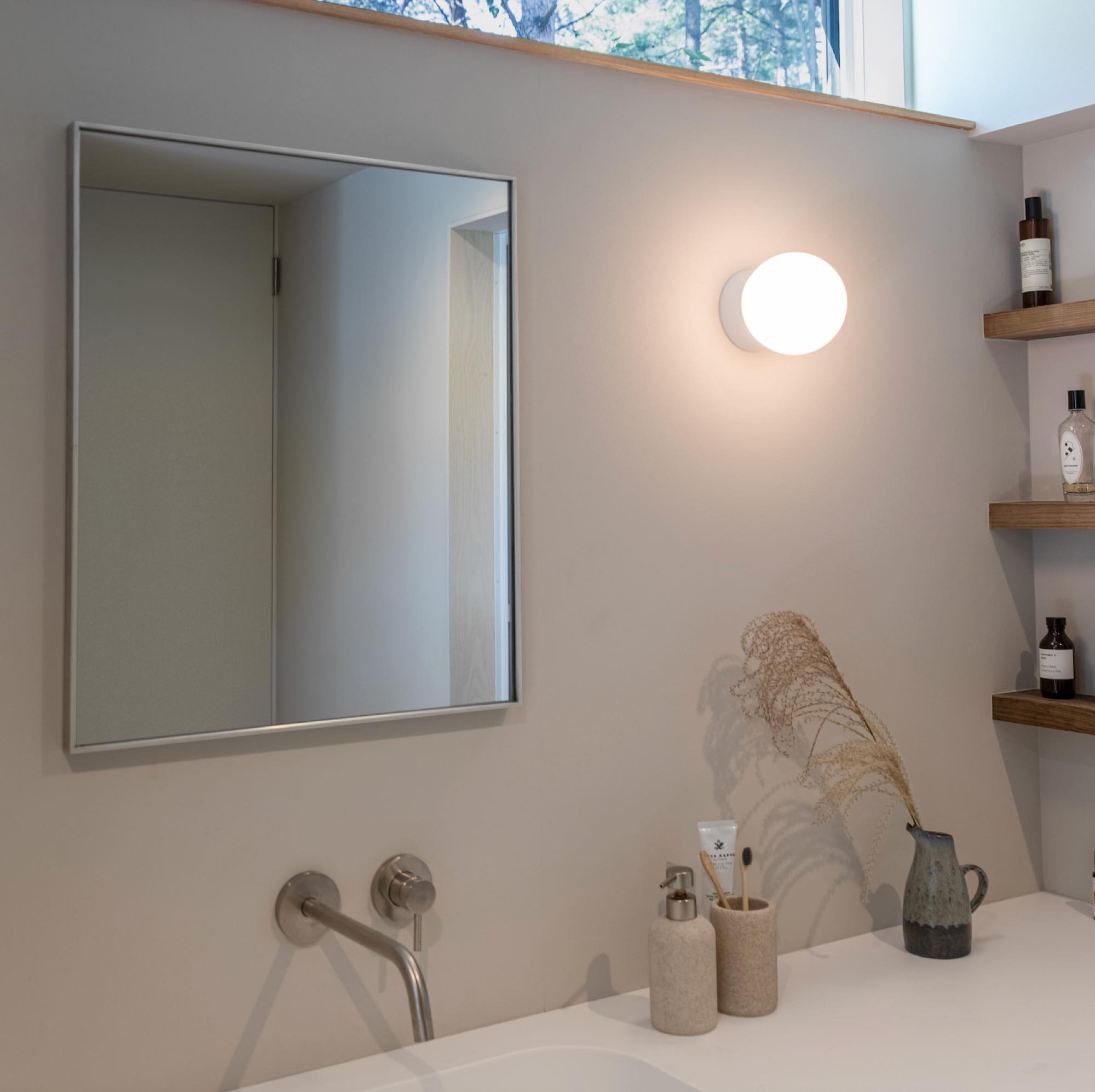 メタルフレームミラー アルミ W500×H600 | KB-AC016-02-G141 | ミラー