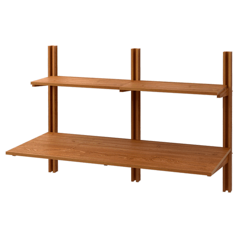 木製シェルビング デスクセット 塗装仕上げ W1250 | PS-BK009-56-G289