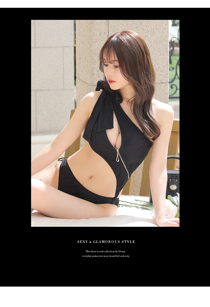 Lacy zip swim wear(GL2360)