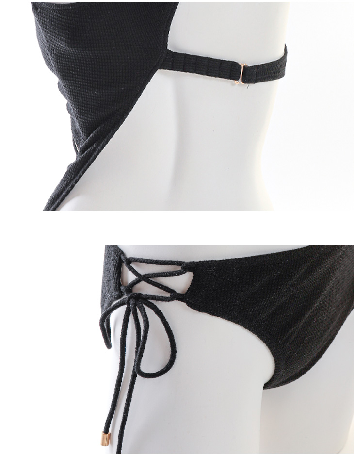 Waffle weave zip swim wear(GL2608)