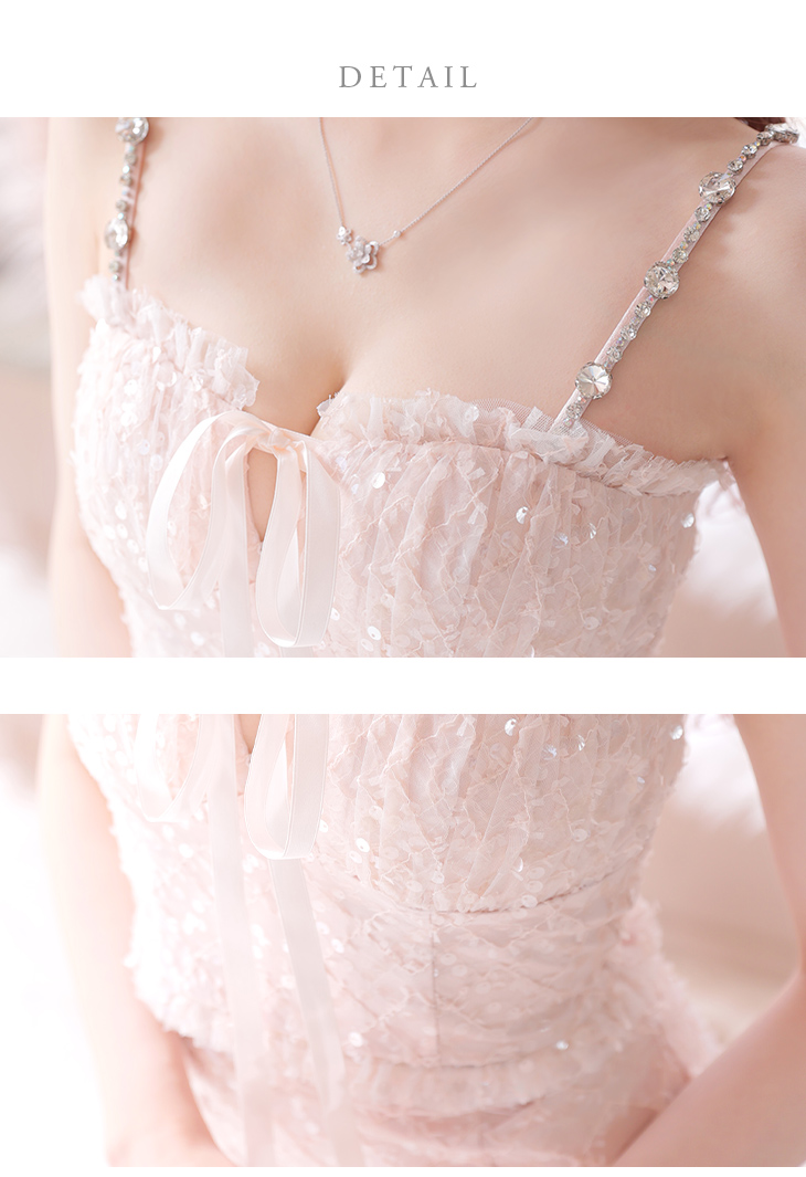 XS～Lサイズあり】スパンコールレース×ビジューフェアリーセットアップ