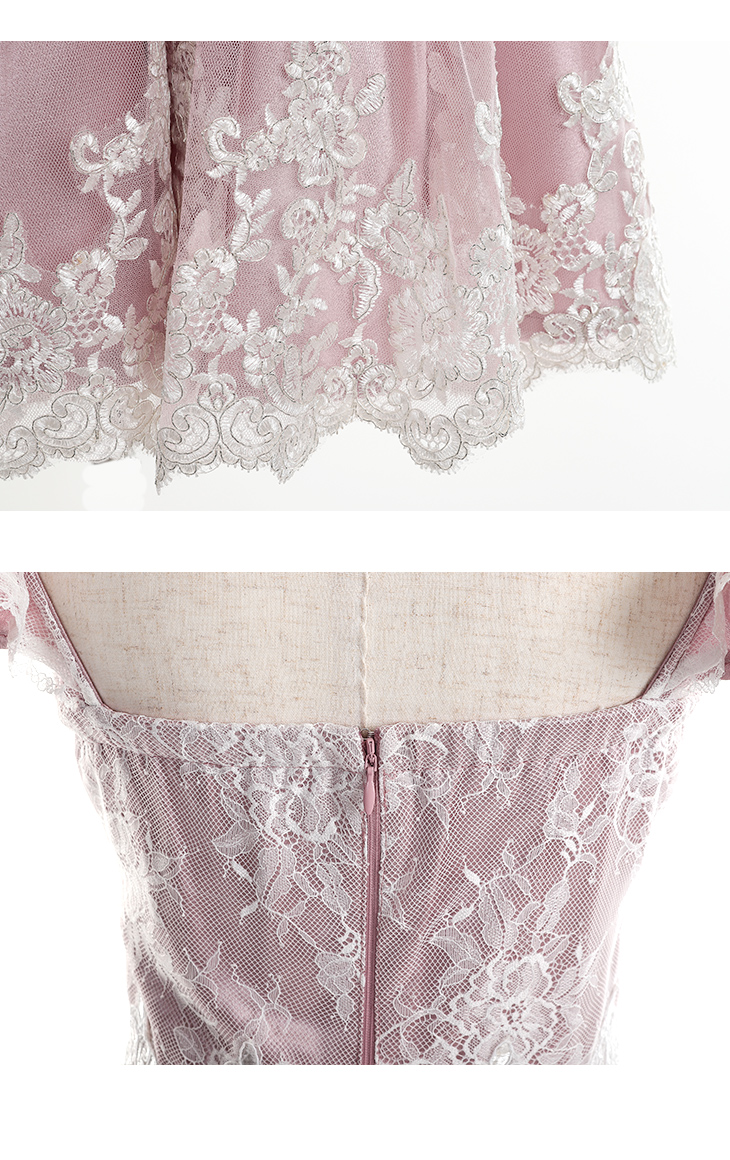 XS～Lサイズあり】Flower pearl feminine dress(fm2381)