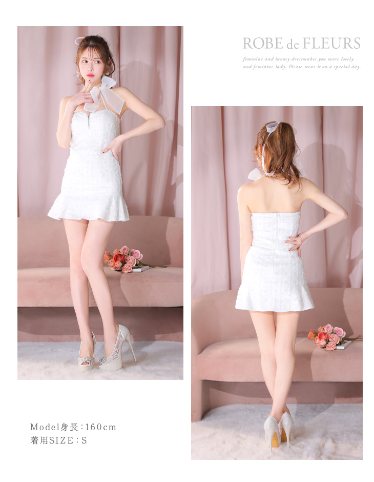 人気韓国系RANS tiara ベアトップドレス robe de fleurs ROBE de