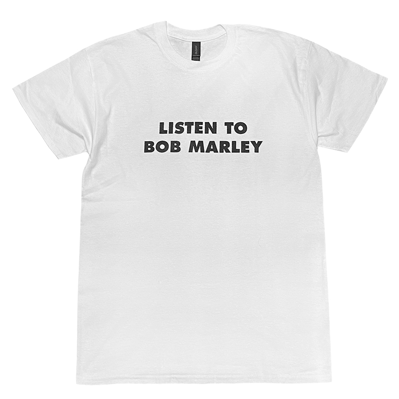 LISTEN TO BOB MARLEY Tシャツ (WHITE) | CRIME ONLINE STORE