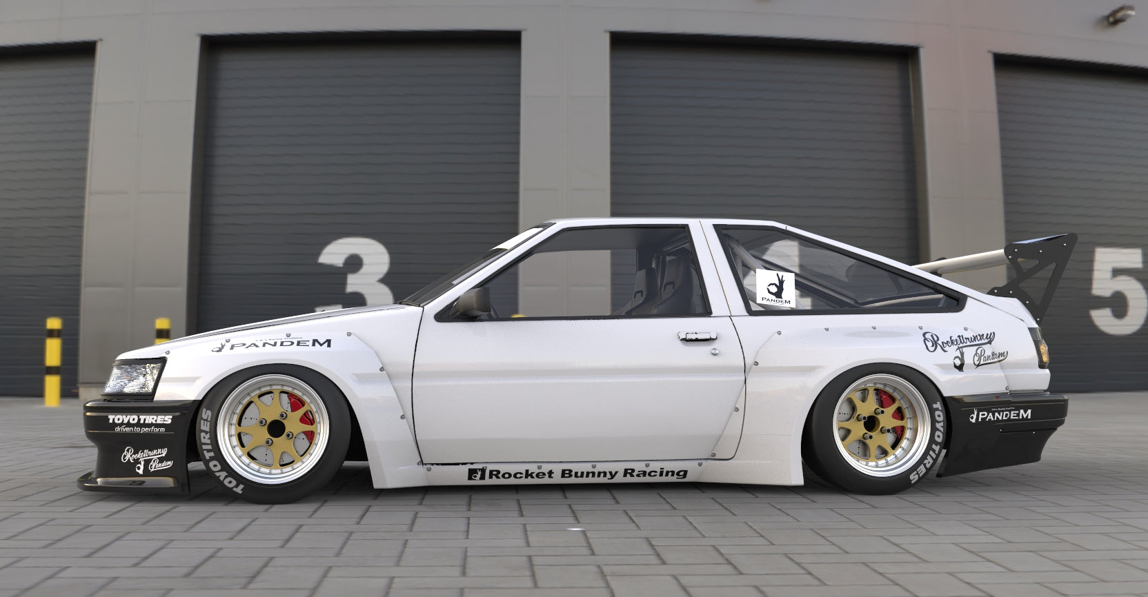 Pandem | V1.0 Toyota Corolla Levin AE86 + GT Wing | 1983 - 1987