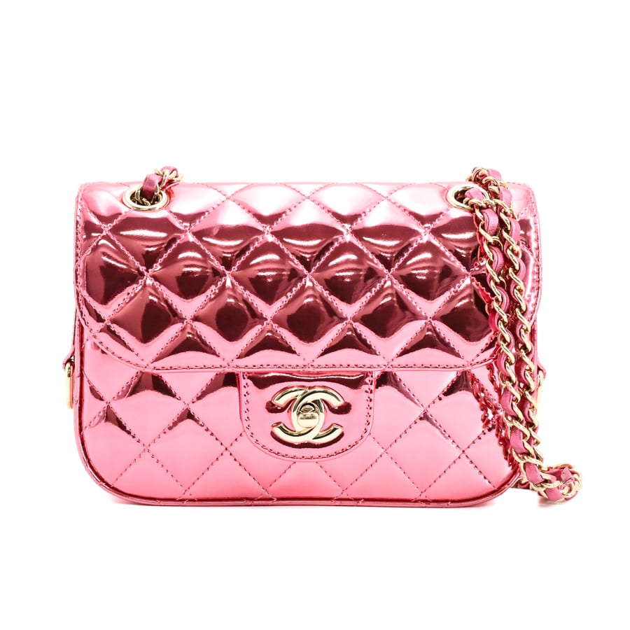 ミニフラップバッグ(約W19xH15xD4cm(実寸) ピンク): ブランドバッグ