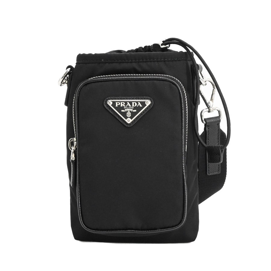 Re-Nylonスマートフォンケース(約W11xH最長20xD3cm(実寸) ブラック