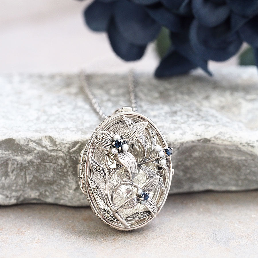 SV サファイア＆シードパール リリーロケットペンダント – 碌山ショップ