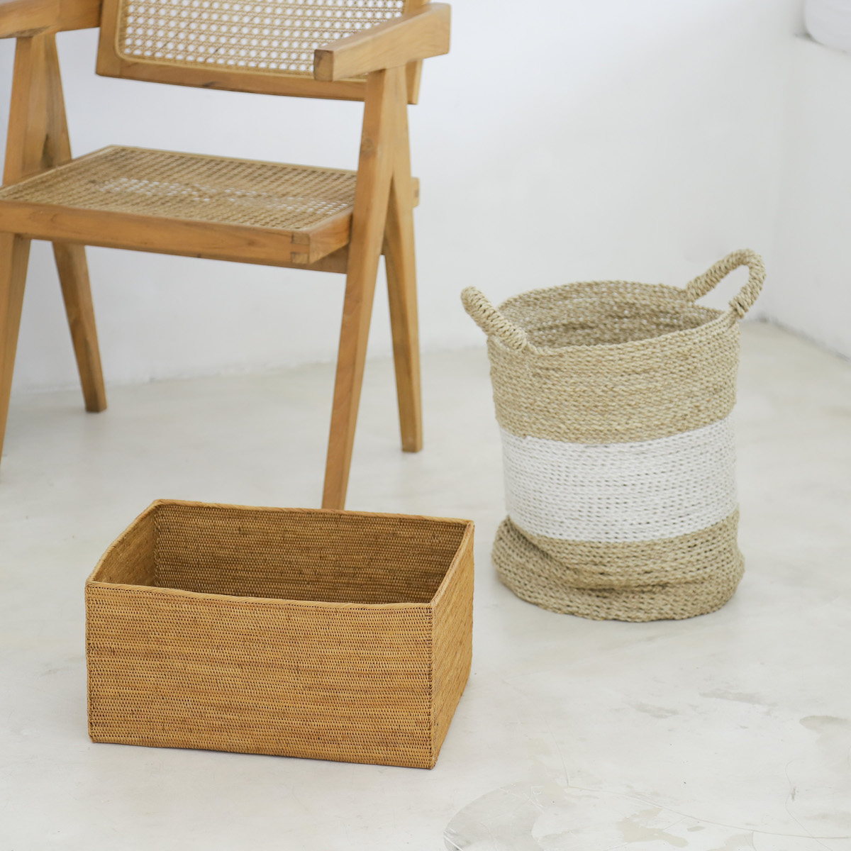 収納箱四角 深型L (BOX456) Rosily(ロージリー) バリ島 アタかご雑貨