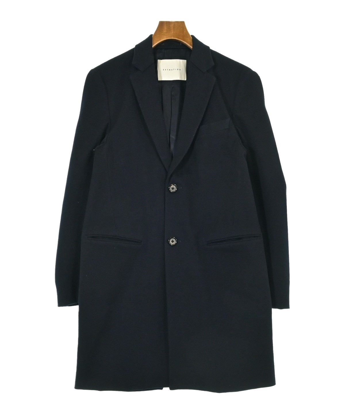 ESTNATION（エストネーション）チェスターコート 紺 サイズ:S メンズ