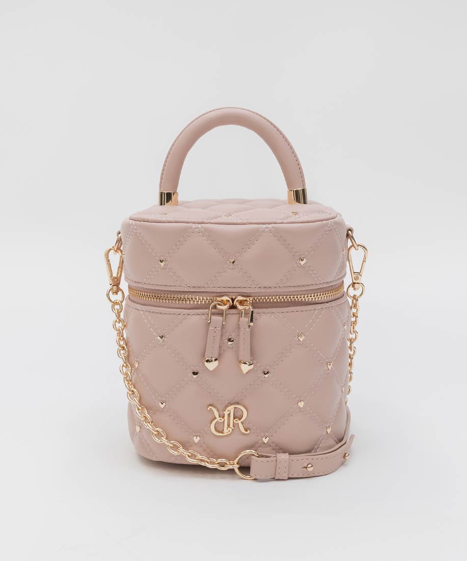 SALE】【HEART COLLECTION】ハートスタッズ2WAYキルティングバニティ