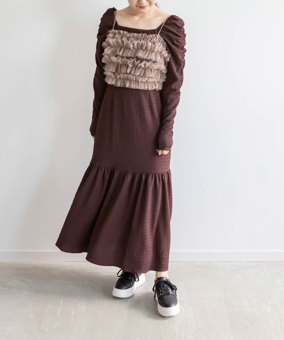 SALE】フリルビスチェセットワンピースRANDA公式サイト