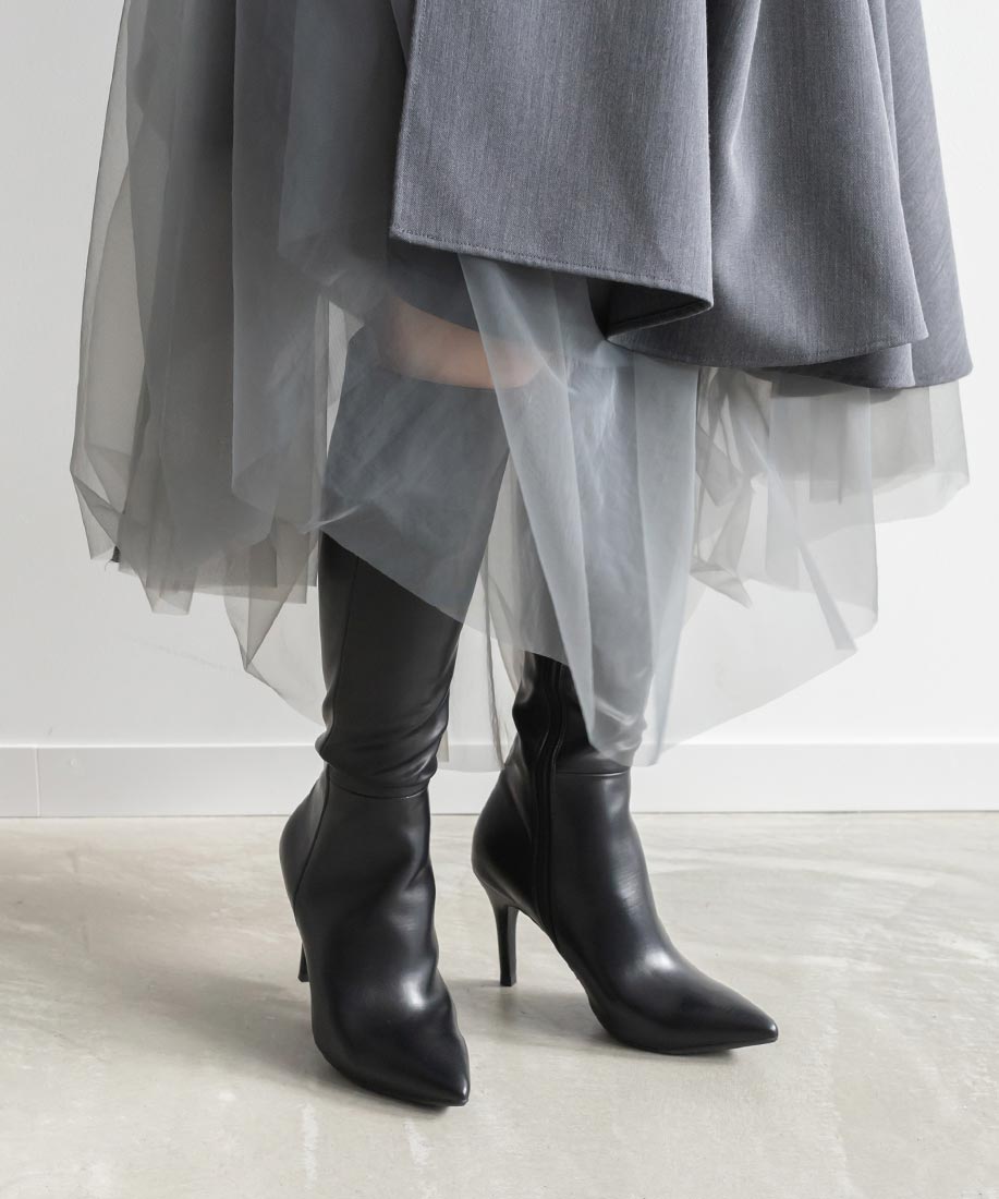 SALE】晴雨兼用 ポインテッドトゥロングブーツ｜RANDA公式サイト