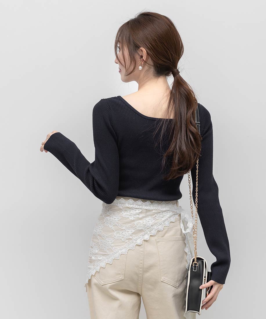 ラウンドネックリブニットRANDA公式サイト