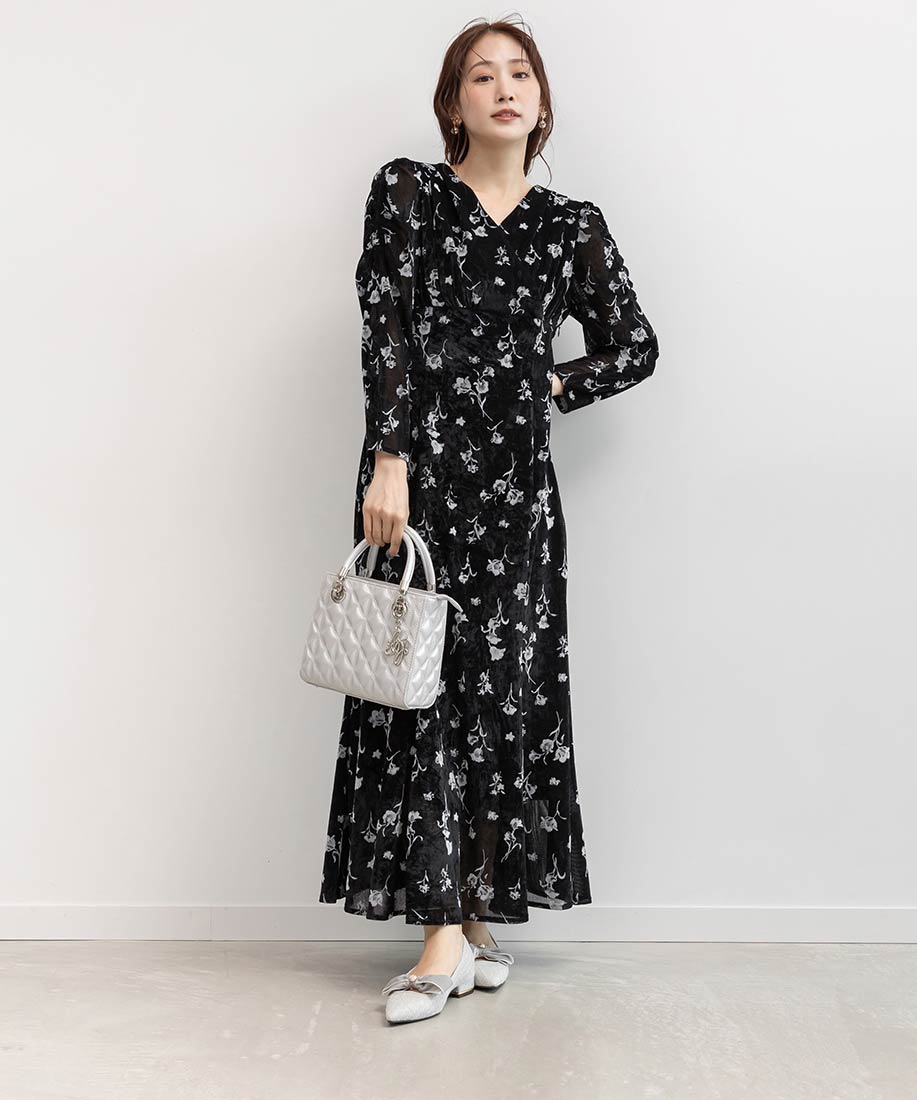 SALE】フロッキーチュールカシュクールワンピースRANDA公式サイト