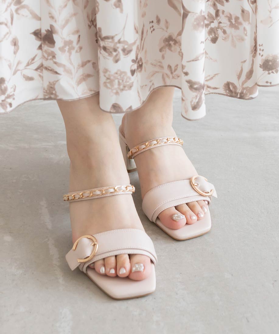 SALE】2WAY ファーベルトミュールサンダルRANDA公式サイト