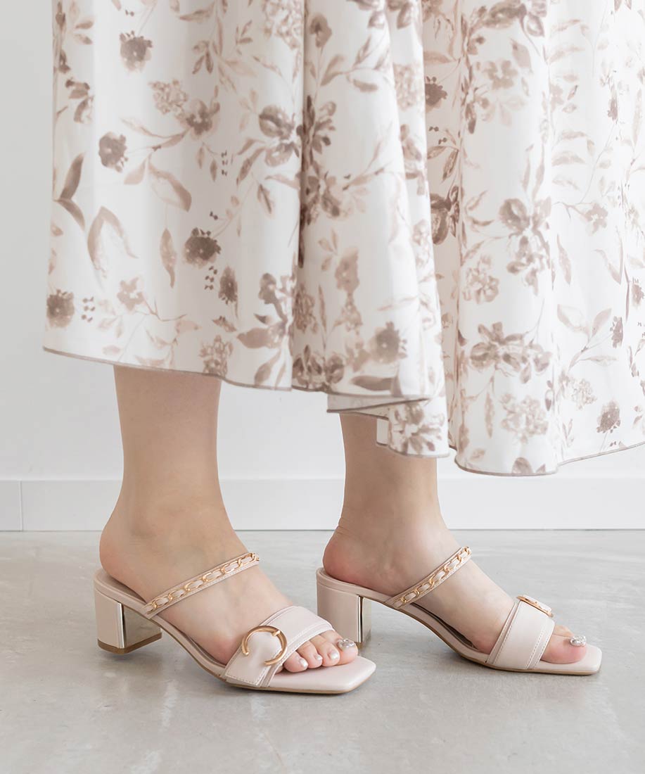 SALE】2WAY ファーベルトミュールサンダルRANDA公式サイト