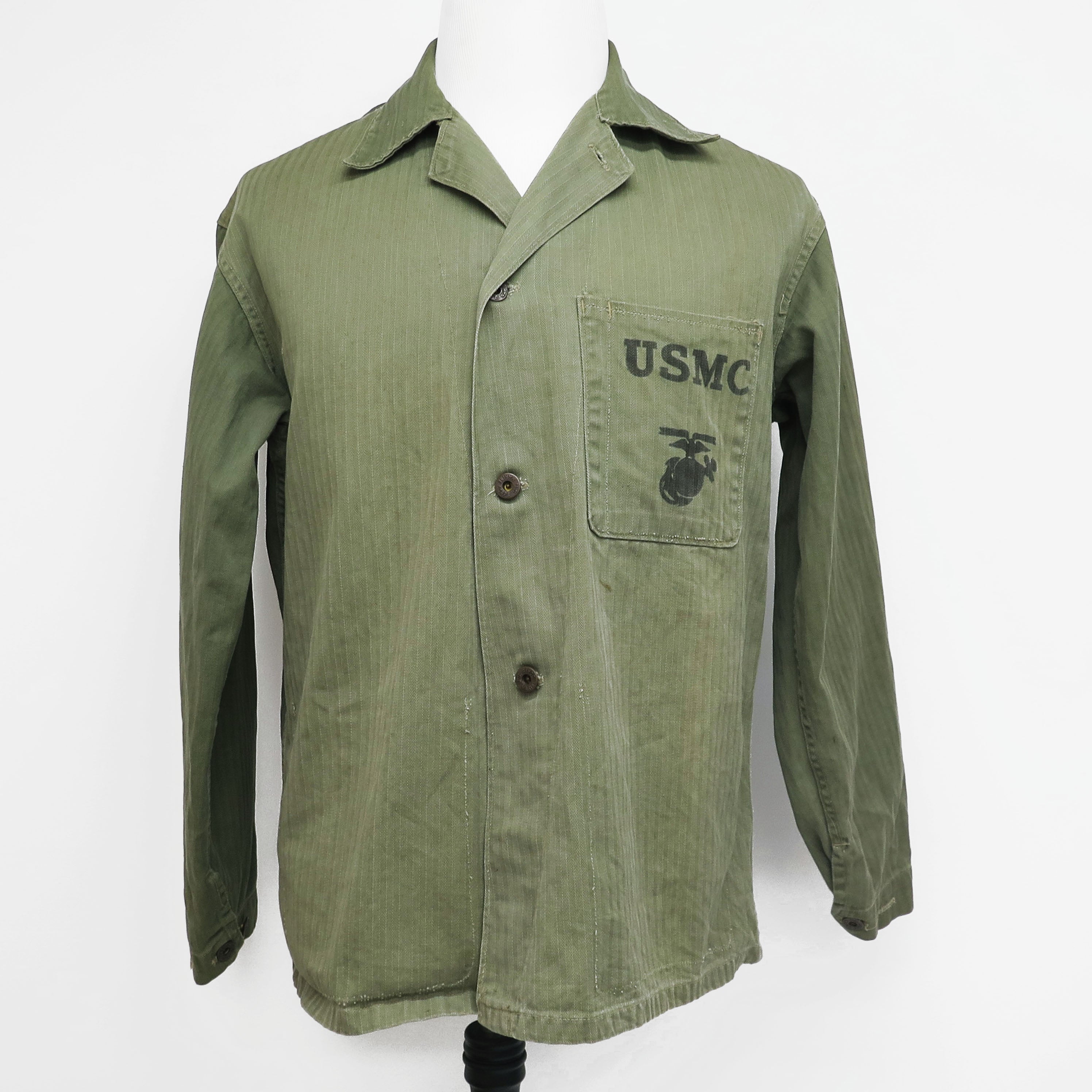 USMC ユーティリティ シャツ HBT ヘリンボーン ツイル 1940 年代 WW2