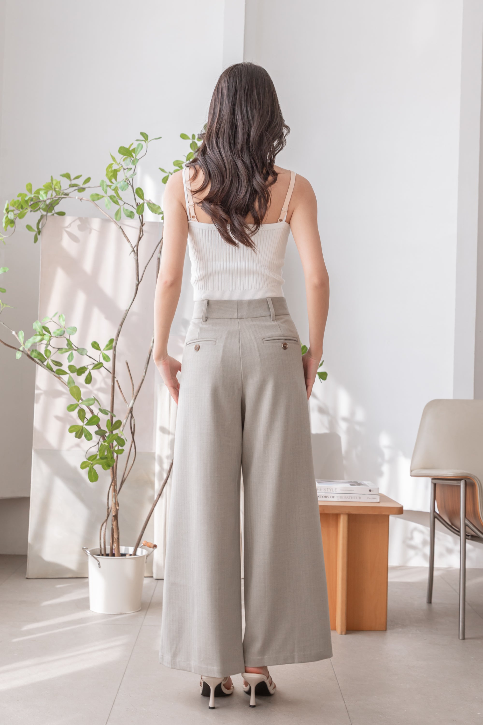 Gavin grey wide-leg pants – rdm studio