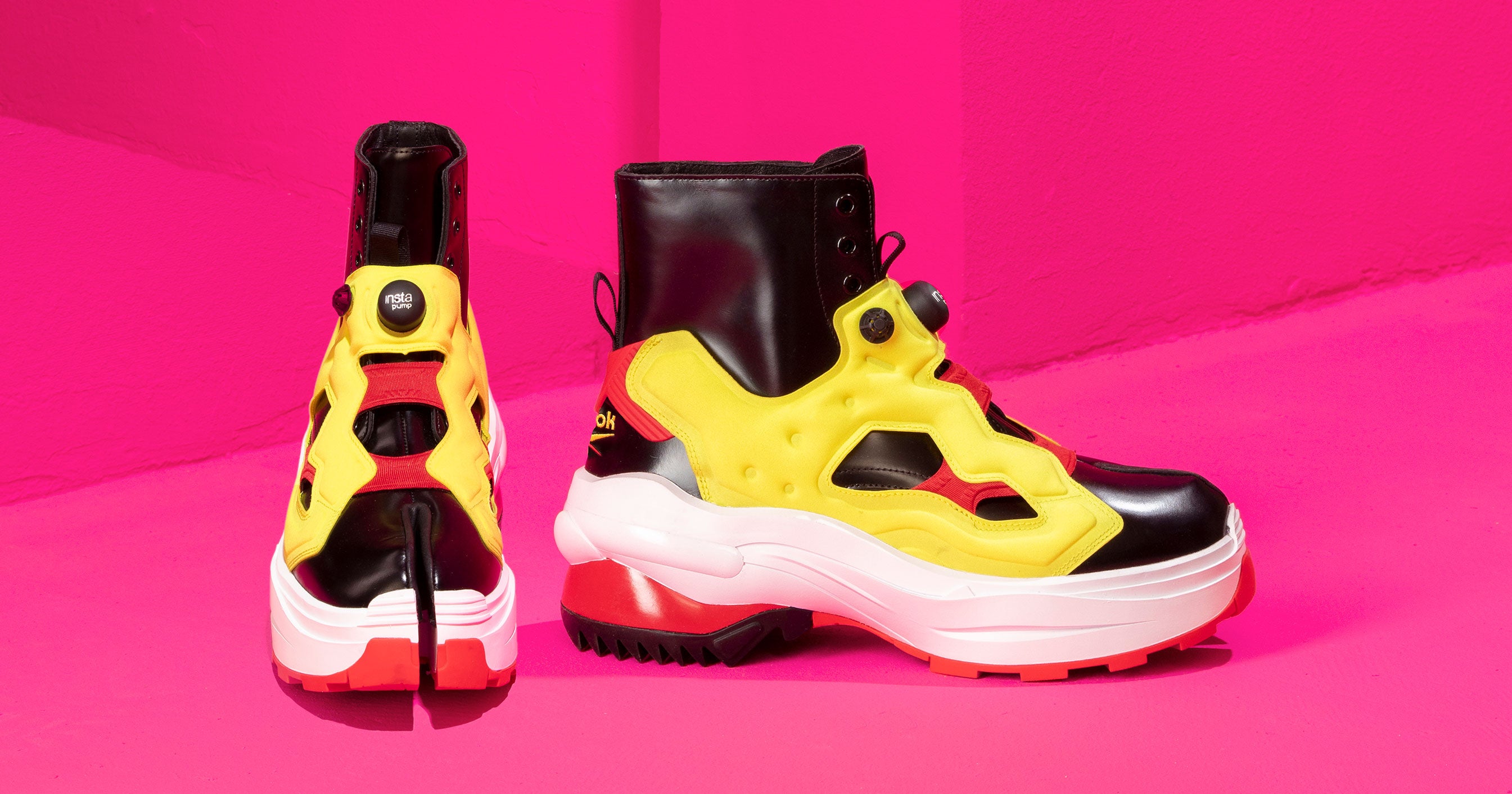 Maison Margiela Presents Tabi Reebok Sneakers In Paris