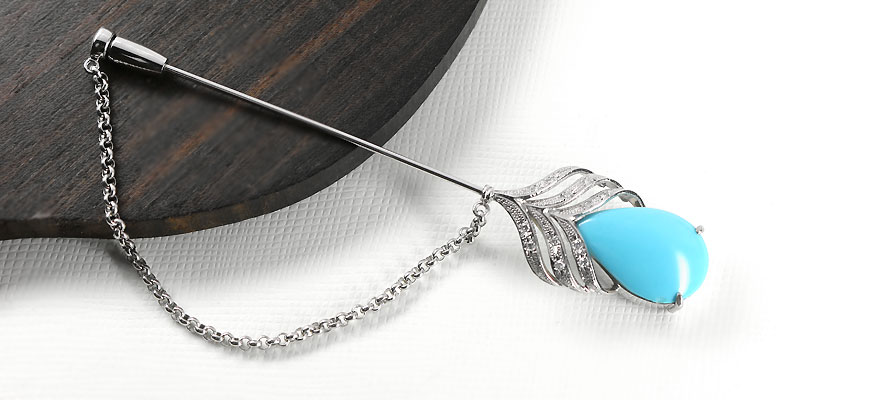 スリーピングビューティーターコイズ（トルコ石） 5.55ct ダイヤモンド