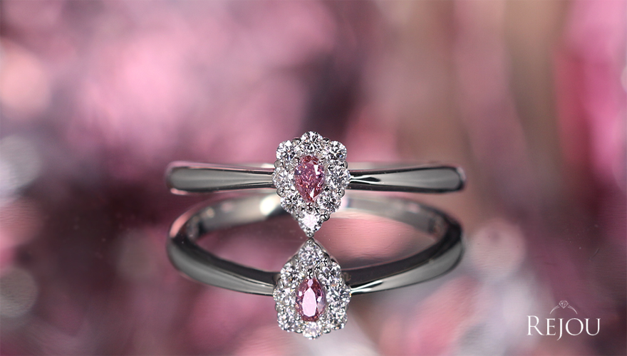 ピンクダイヤモンド 0.055ct/FIPP/VS2 ハートアンドキューピッド