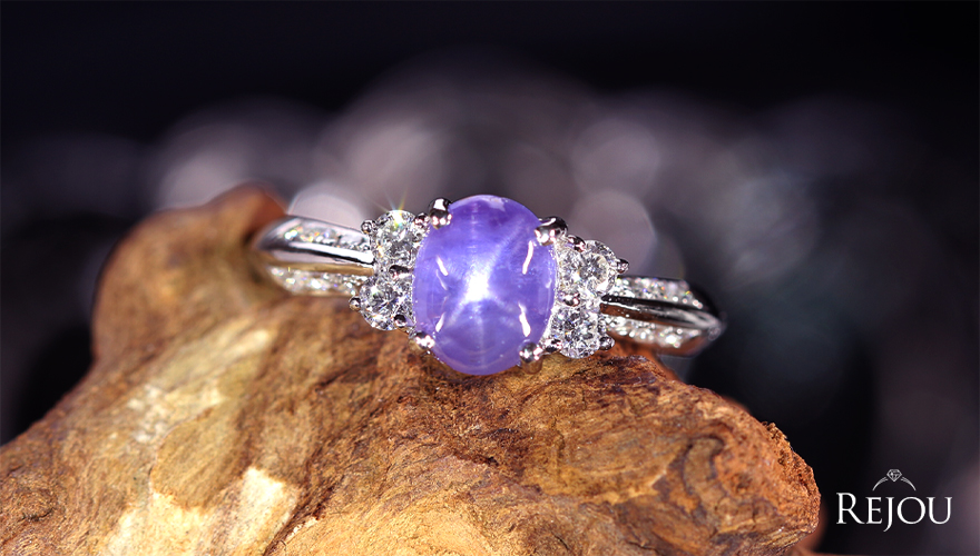 スターサファイア 2.5ct ダイヤモンド 0.4ct プラチナ リング(指輪