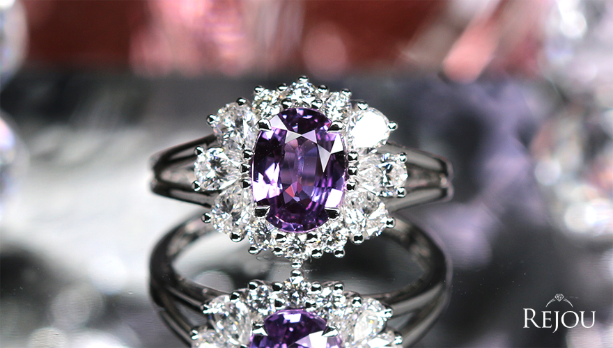 第451回抽選販売＞非加熱パープルサファイア 1.4ct ダイヤモンド 0.9ct