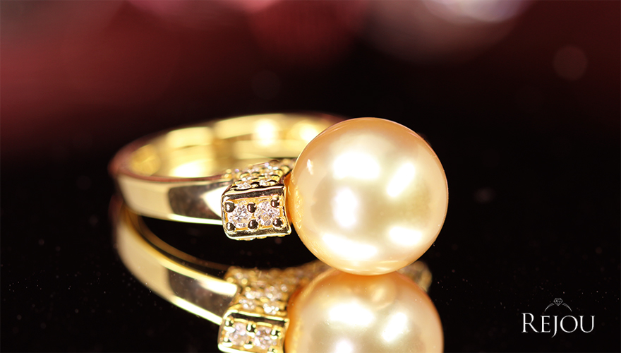 南洋真珠 11.8㎜ ダイヤモンド 0.6ct イエローゴールド リング(指輪