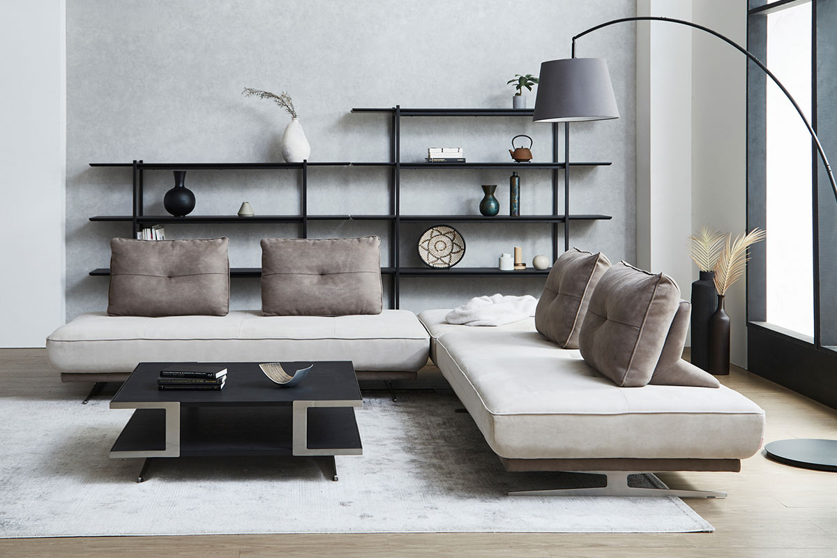 関家具 アルフレードII 背クッション ハイタイプ グレー アルフレード