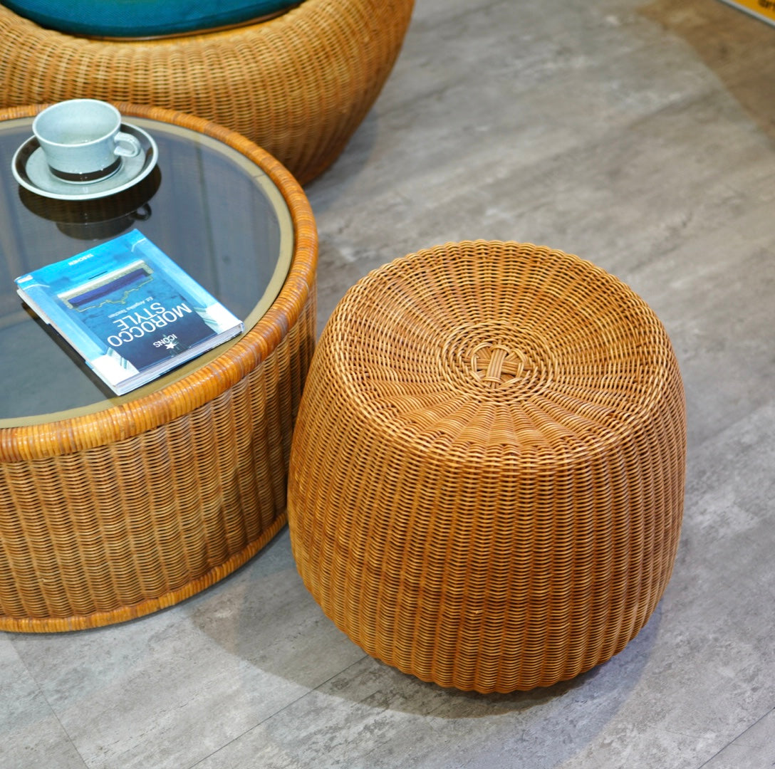 山川ラタン 剣持勇 スツール チェア ヴィンテージ 中古 籐 名作