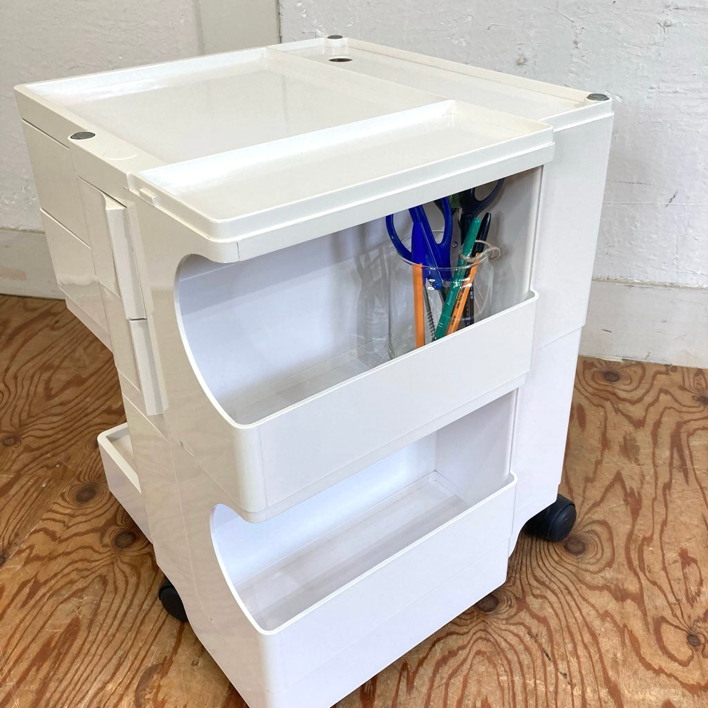 B-LINE ボビーワゴン 2段2トレイ ホワイト 白 中古 アクリルホルダー