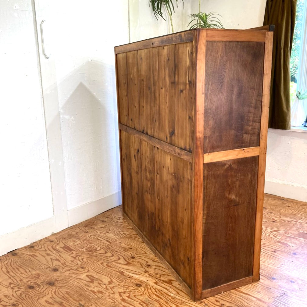 水屋箪笥 食器棚 カップボード 収納棚 欅 檜 アンティーク 古家具 中古