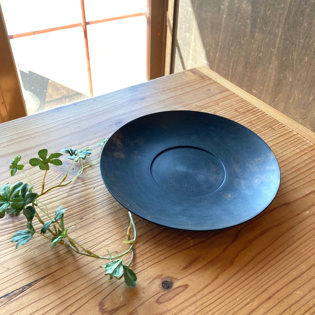IFUJI 井藤昌志 デルフト皿 三度黒 L 未使用 ガラス塗料 黒 プレート