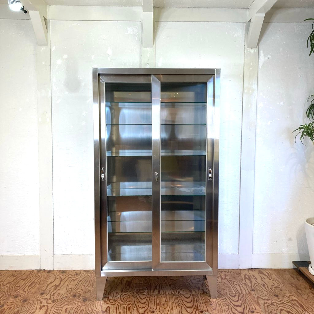 ステンレスケビント 医療棚 飾り棚 コレクションケース ショーケース