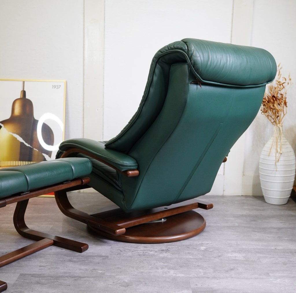 冨士ファニチア / FUJI FANITURE 本革 リクライニングソファ