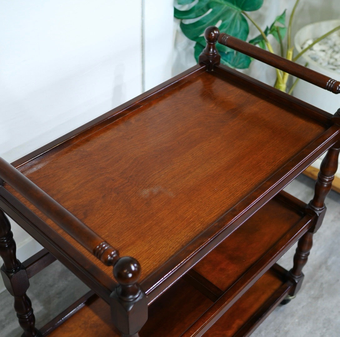 松本民芸家具 A型 ワゴン キャスター付き クラシック ティートローリー