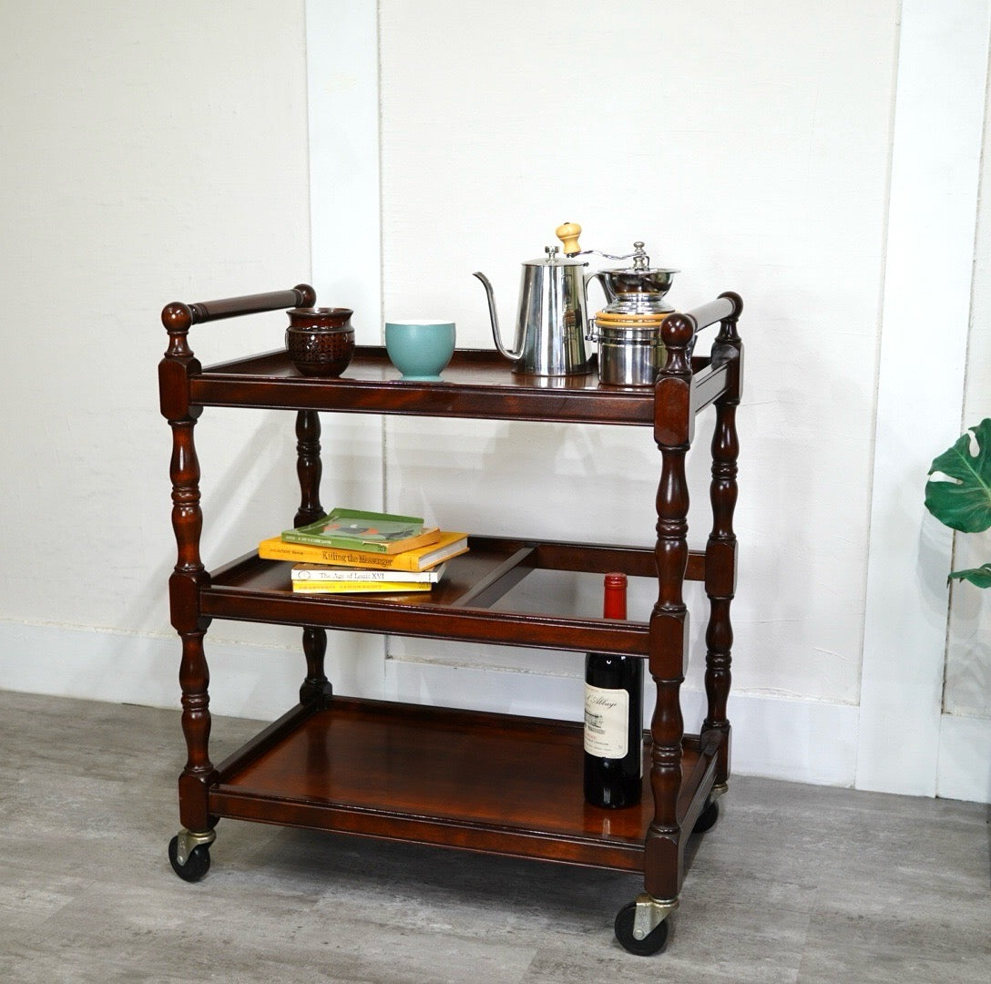 松本民芸家具 A型 ワゴン キャスター付き クラシック ティートローリー