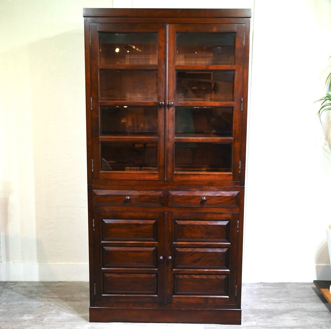 松本民芸家具 K-Ⅱ型 面取食器棚 食器棚 飾り棚 ミズメザクラ 木製 木 中古