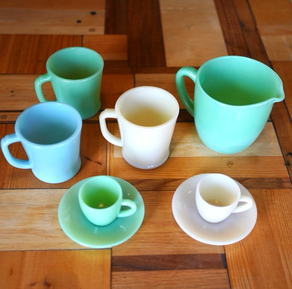 ファイヤーキング / Fire-King Dハンドル マグ ターコイズブルー